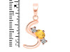 Citrine & White Topaz Alphabet S Pendant CIT-RDA-71.