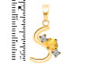 Citrine & White Topaz Alphabet S Pendant CIT-RDA-71.