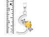 Citrine & White Topaz Alphabet S Pendant CIT-RDA-71.