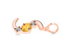 Citrine & White Topaz Alphabet S Pendant CIT-RDA-71.