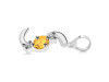 Citrine & White Topaz Alphabet S Pendant CIT-RDA-71.