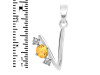 Citrine & White Topaz Alphabet V Pendant CIT-RDA-74.