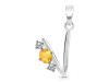 Citrine & White Topaz Alphabet V Pendant CIT-RDA-74.
