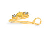Citrine & White Topaz Alphabet V Pendant CIT-RDA-74.
