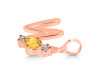 Citrine & White Topaz Alphabet W Pendant CIT-RDA-75.