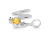Citrine & White Topaz Alphabet W Pendant CIT-RDA-75.