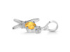 Citrine & White Topaz Alphabet X Pendant CIT-RDA-76.