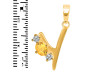 Citrine & White Topaz Alphabet Y Pendant CIT-RDA-77.
