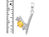 Citrine & White Topaz Alphabet Y Pendant CIT-RDA-77.