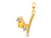 Citrine & White Topaz Alphabet Y Pendant CIT-RDA-77.