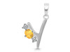 Citrine & White Topaz Alphabet Y Pendant CIT-RDA-77.