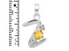 Citrine & White Topaz Alphabet Z Pendant CIT-RDA-78.