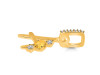 Citrine & White Topaz Alphabet A Pendant CIT-RDA-79.