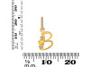 Citrine & White Topaz Alphabet B Pendant CIT-RDA-80.