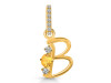 Citrine & White Topaz Alphabet B Pendant CIT-RDA-80.