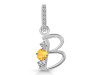 Citrine & White Topaz Alphabet B Pendant CIT-RDA-80.