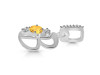 Citrine & White Topaz Alphabet B Pendant CIT-RDA-80.