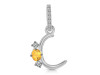 Citrine & White Topaz Alphabet C Pendant CIT-RDA-81.
