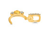 Citrine & White Topaz Alphabet C Pendant CIT-RDA-81.