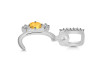 Citrine & White Topaz Alphabet C Pendant CIT-RDA-81.