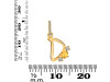 Citrine & White Topaz Alphabet D Pendant CIT-RDA-82.