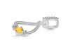 Citrine & White Topaz Alphabet D Pendant CIT-RDA-82.