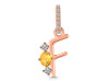 Citrine & White Topaz Alphabet F Pendant CIT-RDA-84.