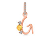 Citrine & White Topaz Alphabet G Pendant CIT-RDA-85.