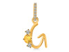 Citrine & White Topaz Alphabet G Pendant CIT-RDA-85.