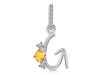 Citrine & White Topaz Alphabet G Pendant CIT-RDA-85.