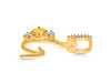 Citrine & White Topaz Alphabet G Pendant CIT-RDA-85.