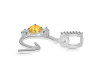 Citrine & White Topaz Alphabet G Pendant CIT-RDA-85.