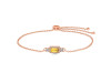 Citrine & White Topaz Bracelet CIT-RDB-140.