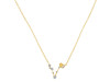 Pisces Zodiac Star Constellation Citrine & White Topaz Necklace CIT-RDN-387.