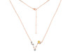 Pisces Zodiac Star Constellation Citrine & White Topaz Necklace CIT-RDN-387.