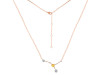 cancer Zodiac Star Constellation Citrine & White Topaz Necklace CIT-RDN-486.