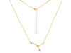 cancer Zodiac Star Constellation Citrine & White Topaz Necklace CIT-RDN-486.