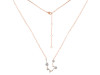 Aquarius Zodiac Star Constellation Citrine & White Topaz Necklace CIT-RDN-487.