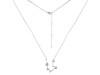 Aquarius Zodiac Star Constellation Citrine & White Topaz Necklace CIT-RDN-487.