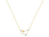 Capricorn Zodiac Star Constellation Citrine & White Topaz Necklace CIT-RDN-489.