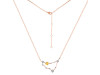 Capricorn Zodiac Star Constellation Citrine & White Topaz Necklace CIT-RDN-489.