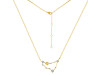 Capricorn Zodiac Star Constellation Citrine & White Topaz Necklace CIT-RDN-489.