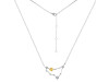 Capricorn Zodiac Star Constellation Citrine & White Topaz Necklace CIT-RDN-489.