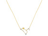 Leo Zodiac Star Constellation Citrine & White Topaz Necklace CIT-RDN-493.