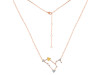 Leo Zodiac Star Constellation Citrine & White Topaz Necklace CIT-RDN-493.