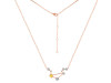 Libra Zodiac Star Constellation Citrine & White Topaz Necklace CIT-RDN-494.