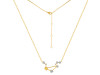 Libra Zodiac Star Constellation Citrine & White Topaz Necklace CIT-RDN-494.