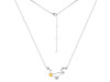 Libra Zodiac Star Constellation Citrine & White Topaz Necklace CIT-RDN-494.