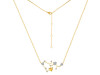 Sagittarius Zodiac Star Constellation Citrine & White Topaz Necklace CIT-RDN-496.