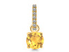 Citrine & White Topaz Pendant CIT-RDP-549-CZ-LOOP.